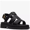 CLARKS  WOMENS  SANDAL - BLACK LEATHER
